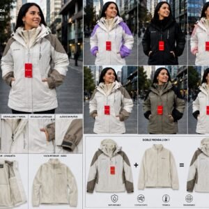 Chaqueta Columbia 2en1 Dama Marfil