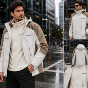 Chaqueta Columbia 3en1 Hombre Marfil