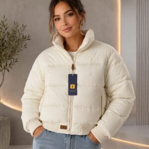 Chaqueta Puffer Crop Polo Ralph Lauren Dama Marfil 1